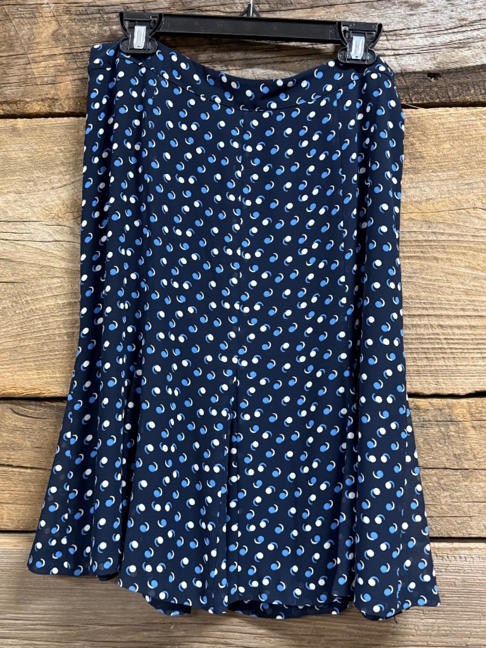 Talbots Aline printed skirt, navy/white, 10